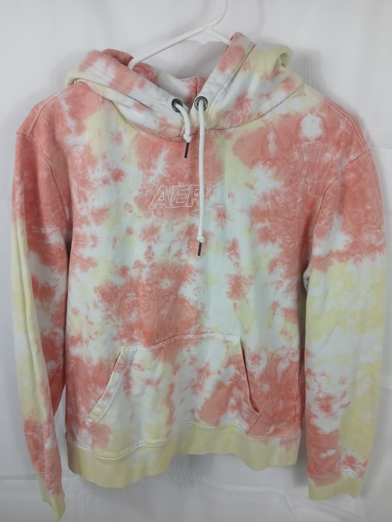 Aeropostale Tops - Aeropostale Tie-Dye Hoodie in Coral and Pale Yellow